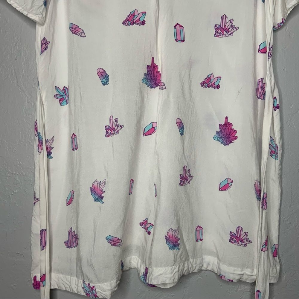 Sz Small Wildfox White Neon Purple Crystal Romper - Picture 5 of 12